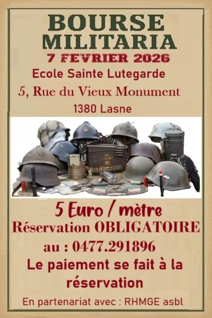 Bourse Militaria Lasnes le 7 février