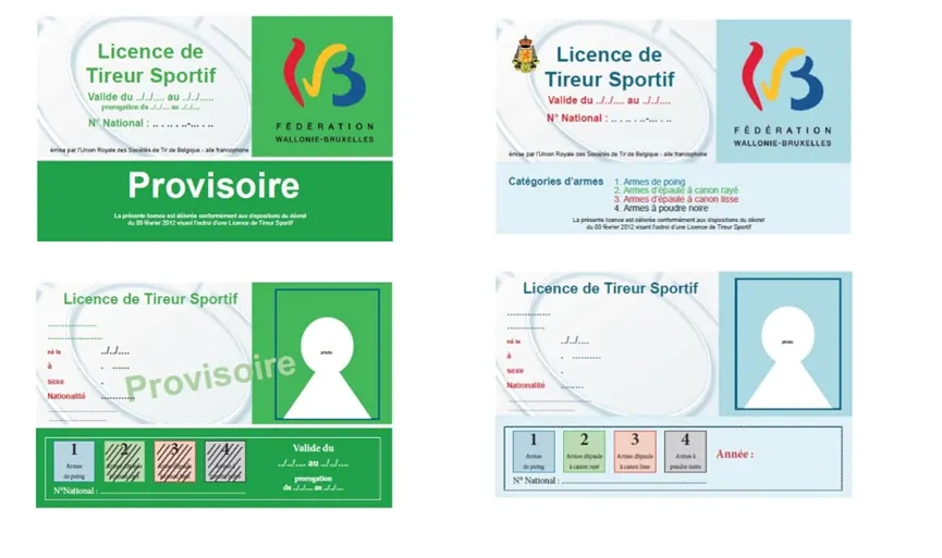 Exemple licence de tireur sportif