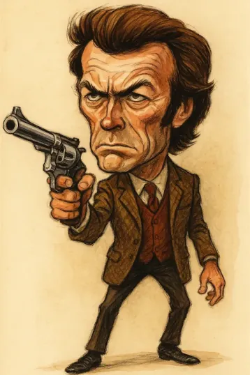 Caricature de l'inspecteur Harry