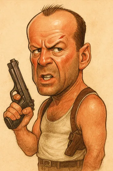 Caricature de John McClane