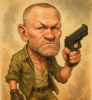 Caricature de Merle - Walking Dead