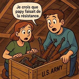 Découverte d'une arme Papy faisait de la résistance